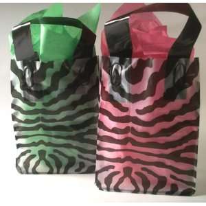   10 Zebra Print Plastic Birthday Party Favors Bridal Shower Gift Bags