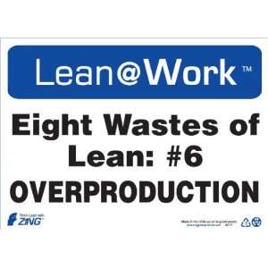 Zing Lean Processes Sign, Header Lean at Work, Eight Wastes 