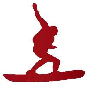  Skydiving SkyBoarding Decal Sticker   Deep Red: Automotive