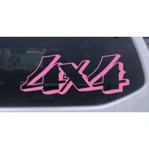  4X4 Off Road Car Window Wall Laptop Decal Sticker    Pink 