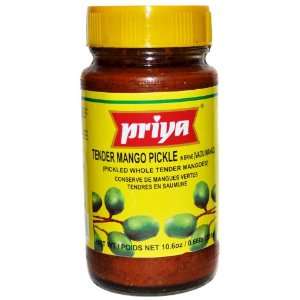Priya Tender Mango Pickle (Vadu Mango)   10.6oz  Grocery 