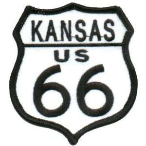  ROUTE 66 Kansas Patriot Embroidered Biker Vest Patch 