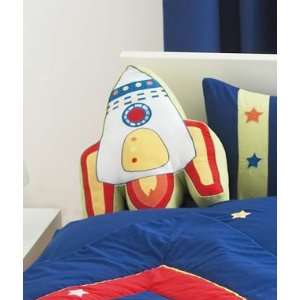  KIDS MULTI COLOURED SPACESHIP FILLED CUSHION: Everything 