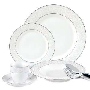  Lorren Home Trends Porcelain Dinnerware Set, 20 Piece 