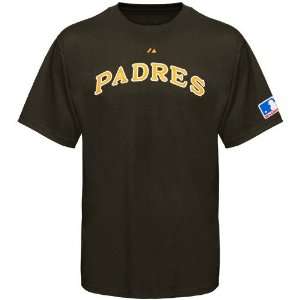  Majestic San Diego Padres Brown Official 1969 Wordmark T 