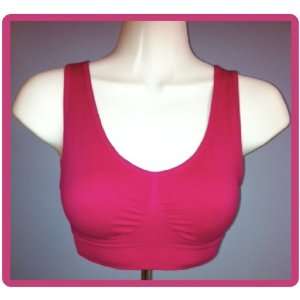  Ahh Bra   Seamless Leisure Bra (Small, Hot pink)   by 