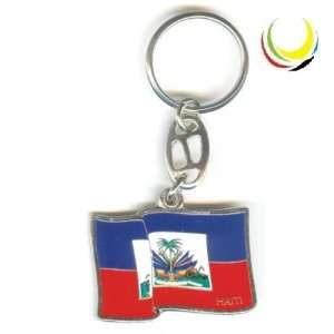  Keychain HAITI FLAG 