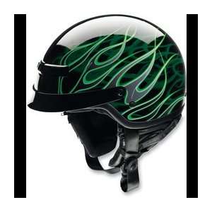   Hellfire Helmet , Color Black/Green, Size XS XF0103 0674 Automotive