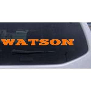  Orange 60in X 6.0in    Watson Names Car Window Wall Laptop 