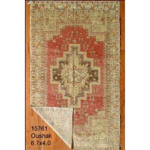    4x6 Hand Knotted Oushak Turkey Rug   40x67