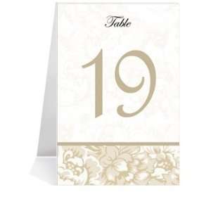   Table Number Cards   Taupe Floral Jubilee #1 Thru #29: Office Products