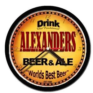  ALEXANDERS beer and ale wall clock: Everything Else