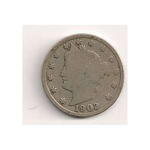    1902 Liberty Nickel in 2x2 plastic coin flip #1068 