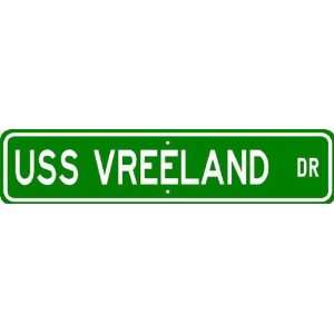  USS VREELAND FF 1068 Street Sign   Navy: Patio, Lawn 