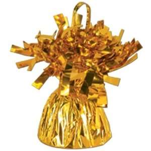  Metallic Wrapped Balloon Weight (gold) Party Accessory (1 