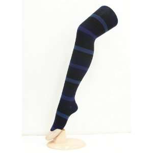  Navy Colorful Stripes Cotton Tights 