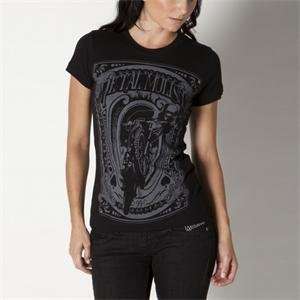  Metal Mulisha Womens Ghostrider T Shirt   X Small/Black 