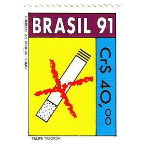  1991 Brasil Felipe Taborda Combate As Drogas Fumo Cr$ 40 