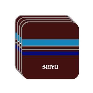 Personal Name Gift   SEIYU Set of 4 Mini Mousepad Coasters (blue 