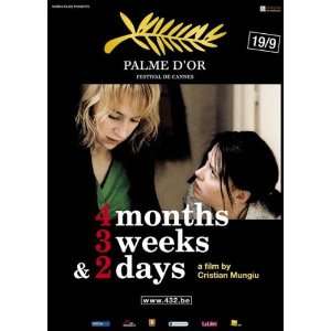  4 Months, 3 Weeks and 2 Days Poster Belgian 27x40Anamaria 