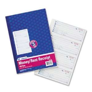  Receipt Book, 7 5/8 x 11, Three Part Carbonless, 100 Forms 