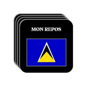  Saint Lucia   MON REPOS Set of 4 Mini Mousepad Coasters 