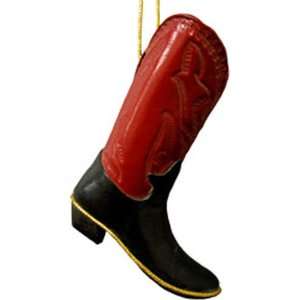  Red and Black Cowboy Boot [12345b]