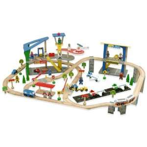  101 pc Transportation City Train Set: Toys & Games