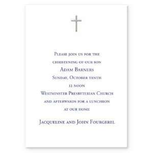  Cross Card with Azure Blue Envelope Invitations Health 