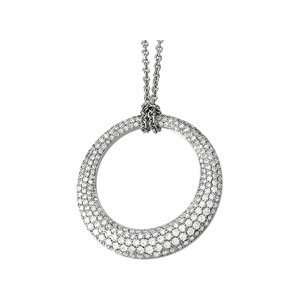  14K White Gold 3 Ct Tw Diamond Necklace CleverEve 