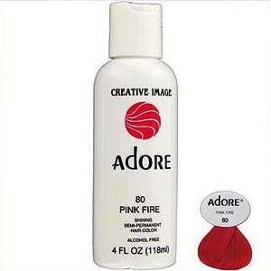  ADORE Semi Permanent Hair Color # 80 Pink Fire 4 oz 