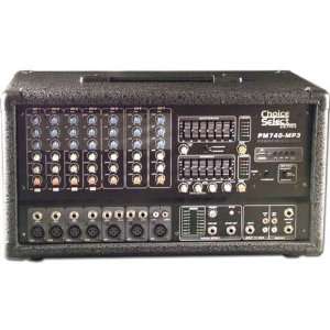  PM 740 Powered 7 Channel Stereo Mixer 200W RMS Per Ch 