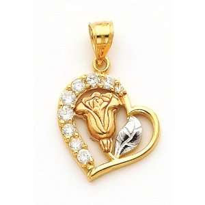  14k Gold Flower Charm Jewelry