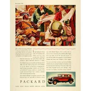  1930 Ad Packard Motor Cars Map Maker Mercator Flanders 