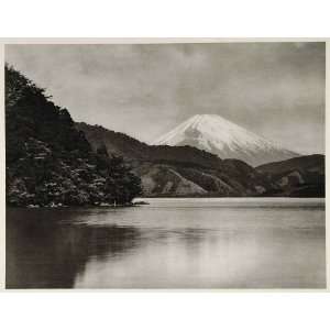  1930 Mount Fuji Mountain Lake Japan Active Volcano Cone 