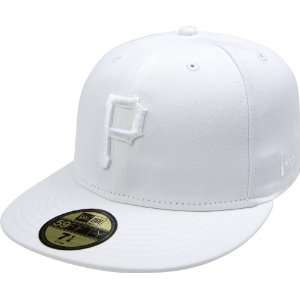  MLB Pittsburgh Pirates White on White 59FIFTY Fitted Cap 