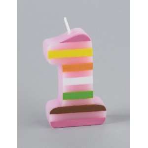  1st Birthday Molded Party Candles   Jungle Animals Girl 