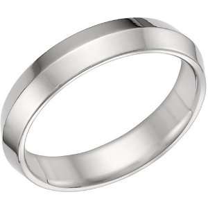  Knife Edge Platinum Wedding Band   5mm Jewelry