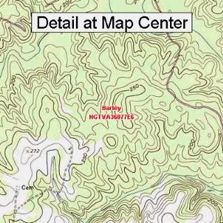  USGS Topographic Quadrangle Map   Barley, Virginia (Folded 