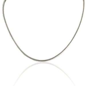   : Italian Sterling Silver 2 MM Snake Link Chain Necklace 20 Jewelry