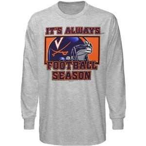 NCAA Virginia Cavaliers Ash Always In Season Long Sleeve T shirt 