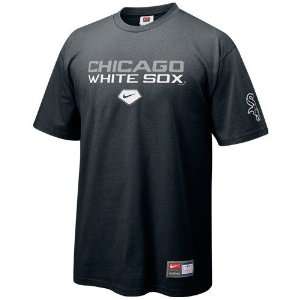  Nike Chicago White Sox Black Practice T shirt Sports 