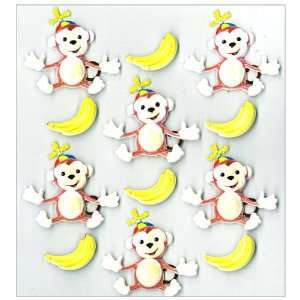   Cabochons Dimensional Stickers, Monkeys: Arts, Crafts & Sewing