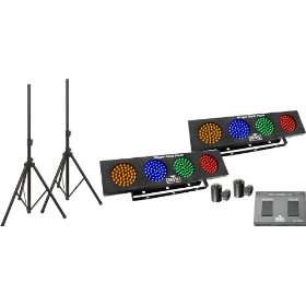  Chauvet Stage Bank Stage Lighting System w/Stands: Musical 