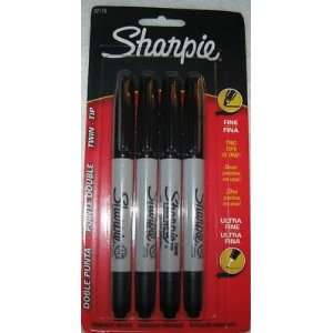   Sharpie Twin Tip Permanent Marker 32110 5 pack black: Office Products
