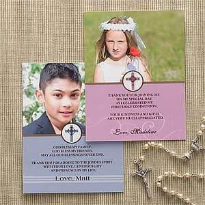  Photo First Communion Thank You Cards   Special Day 