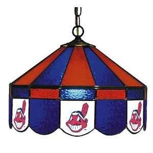   Indians MLB 16 Stained Glass Pub Lamp   18 3004: Home Improvement