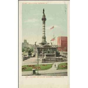  Reprint Soldiers and Sailors Monument, Cleveland, O 1900 