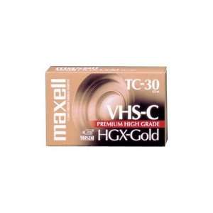   Gold TC 30   Premium High Grade   VHS C tape   1 x 30min Electronics