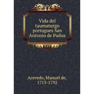   portugues San Antonio de Padua Manuel de, 1713 1792 Acevedo Books